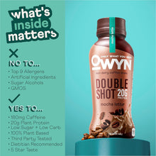 Load image into Gallery viewer, OWYN Non-Dairy Coffee Shake 20g Protein, Double Shot Mocha Latte, 12oz (Pack of 12)