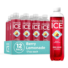Load image into Gallery viewer, Sparkling Ice Flavored Sparkling Water, Berry Lemonade, 17 oz (Pack of 12)