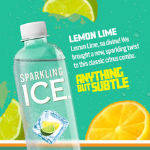 Load image into Gallery viewer, Sparkling Ice Flavored Sparkling Water, Lemon Lime, 17 oz (Pack of 12)