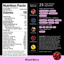 Load image into Gallery viewer, DryWater Electrolyte Powder Packets, Mixed Berry, 0.39oz (Pack of 12)