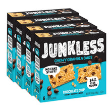 Load image into Gallery viewer, Junkless Chewy Granola Bars, Chocolate Chip, 1.1 oz (Pack of 4)