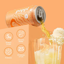 Load image into Gallery viewer, Poppi Prebiotic Soda, Orange Cream, 12oz (Pack of 12)