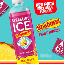 Load image into Gallery viewer, Sparkling Ice Naturally Flavored Sparkling Water, Red Pack Starburst 4 Flavor Variety, 17 oz (Pack of 12)