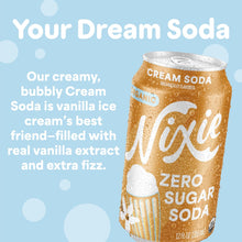 Load image into Gallery viewer, Nixie Organic Zero Sugar Soda, Cream Soda, 12oz (Pack of 12)