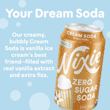 Load image into Gallery viewer, Nixie Organic Zero Sugar Soda, Cream Soda, 12oz (Pack of 12)