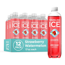 Load image into Gallery viewer, Sparkling Ice Flavored Sparkling Water, Strawberry Watermelon, 17 oz (Pack of 12)
