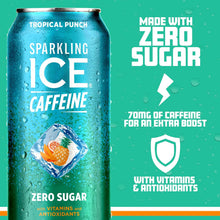 Load image into Gallery viewer, Sparkling ICE Sparkling Water with Caffeine, Tropical Punch, 16oz Cans (Pack Of 12)
