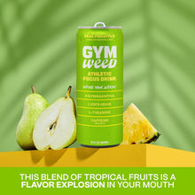 Load image into Gallery viewer, GYM WEED Athletic Focus Drink, Pear Pineapple, 12oz (Pack of 12)
