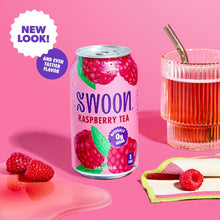 Load image into Gallery viewer, SWOON Sugar Free Iced Tea, Raspberry Tea, 12oz (Pack of 12)