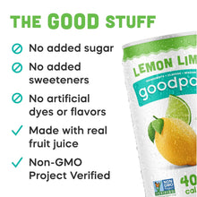 Load image into Gallery viewer, Goodpop Juice with Bubbly Water, Lemon Lime, 7.5oz (Pack of 24)
