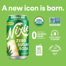Load image into Gallery viewer, Nixie Organic Zero Sugar Soda, Ginger Ale, 12oz (Pack of 12)