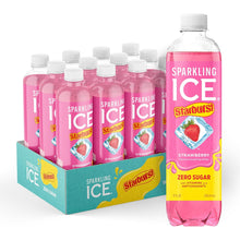 Load image into Gallery viewer, Sparkling ICE Flavored Sparkling Water, Starburst Strawberry, 17oz (Pack of 12)
