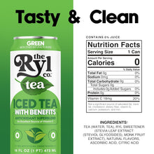 Load image into Gallery viewer, RYL Iced Tea, Green Tea, 16oz (Pack of 12)