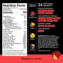 Load image into Gallery viewer, DryWater Electrolyte Powder Packets, Raspberry Lemon, 0.39oz (Pack of 12)