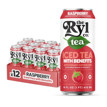 Load image into Gallery viewer, RYL Iced Tea, Raspberry, 16oz (Pack of 12)