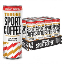 Load image into Gallery viewer, Throne Sport Cold Brew Coffee, Sea Salt Caramel, 11oz (Pack of 12)