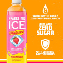 Load image into Gallery viewer, Sparkling ICE Flavored Sparkling Water, Starburst Strawberry, 17oz (Pack of 12)