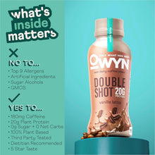 Load image into Gallery viewer, OWYN Non-Dairy Coffee Shake 20g Protein, Double Shot Vanilla Latte, 12oz (Pack of 12)