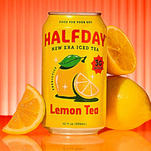 Load image into Gallery viewer, HALFDAY Prebiotic Iced Tea, Lemon, 12oz (Pack of 12)
