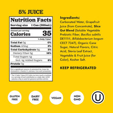 Load image into Gallery viewer, Slice Prebiotic & Probiotic Soda Pop, Grapefruit Spritz, 12oz (Pack of 12)