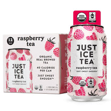 Load image into Gallery viewer, Just Ice Tea, Raspberry Tea, 12oz (Pack of 12)