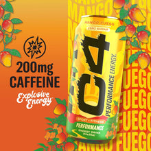 Load image into Gallery viewer, Cellucor C4 Performance Zero Sugar Energy Drink, Mango Fuego, 16 oz (Pack of 12)