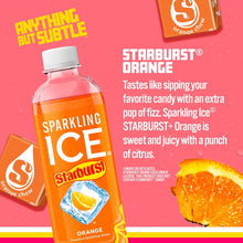 Load image into Gallery viewer, Sparkling ICE Flavored Sparkling Water, Starburst Orange, 17oz (Pack of 12)
