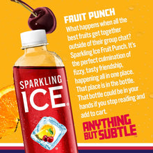 Load image into Gallery viewer, Sparkling Ice Flavored Sparkling Water, Fruit Punch, 17 oz (Pack of 12)