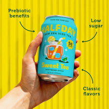 Load image into Gallery viewer, HALFDAY Prebiotic Iced Tea, Sweet Tea, 12oz (Pack of 12)