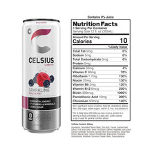 Load image into Gallery viewer, CELSIUS Sparkling Energy Drink, Wild Berry, 12oz (Pack of 12)