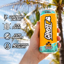 Load image into Gallery viewer, Ghost Energy Drink, Tropical Mango, 16oz (Pack of 12)