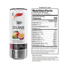 Load image into Gallery viewer, CELSIUS Sparkling Energy Drink, Mango Passionfruit 12oz (Pack of 12)