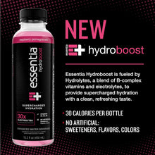 Load image into Gallery viewer, Essentia Hydroboost Enhanced Water, Raspberry Pomegranate, 15.2oz (Pack of 12)