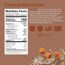 Load image into Gallery viewer, OWYN Non-Dairy Coffee Shake 20g Protein, Double Shot Caramel Macchiato, 12oz (Pack of 12)