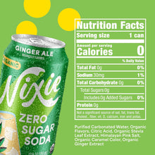 Load image into Gallery viewer, Nixie Organic Zero Sugar Soda, Ginger Ale, 12oz (Pack of 12)