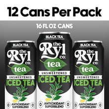Load image into Gallery viewer, RYL Iced Tea, Unsweetened Black Tea, 16oz (Pack of 12)