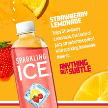 Load image into Gallery viewer, Sparkling Ice Flavored Sparkling Water, Strawberry Lemonade, 17 oz (Pack of 12)