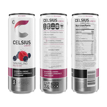 Load image into Gallery viewer, CELSIUS Sparkling Energy Drink, Wild Berry, 12oz (Pack of 12)