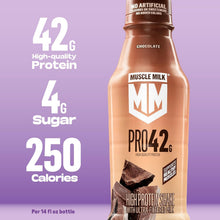 Load image into Gallery viewer, Muscle Milk PRO 42g Protein Shake, Chocolate, 14 Fl Oz (Pack of 12)