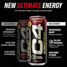 Load image into Gallery viewer, C4 Ultimate Sugar-Free Energy Drink, Berry Powerbomb, 16oz (Pack of 12)