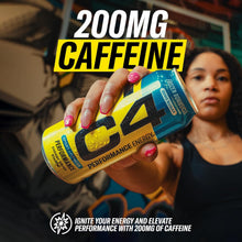 Load image into Gallery viewer, Cellucor C4 Performance Zero Sugar Energy Drink, Sour Gummy Splash, 16oz (Pack of 12)
