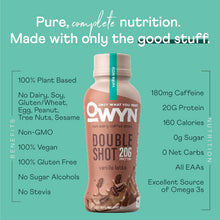 Load image into Gallery viewer, OWYN Non-Dairy Coffee Shake 20g Protein, Double Shot Vanilla Latte, 12oz (Pack of 12)