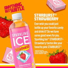 Load image into Gallery viewer, Sparkling ICE Flavored Sparkling Water, Starburst Strawberry, 17oz (Pack of 12)
