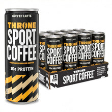 Load image into Gallery viewer, Throne Sport Cold Brew Coffee 10g Protein, Coffee Latte, 11oz (Pack of 12)