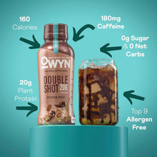 Load image into Gallery viewer, OWYN Non-Dairy Coffee Shake 20g Protein, Double Shot Three Flavor Variety, 12oz (Pack of 12)