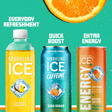 Load image into Gallery viewer, Sparkling ICE Sparkling Water with Caffeine, Tropical Punch, 16oz Cans (Pack Of 12)