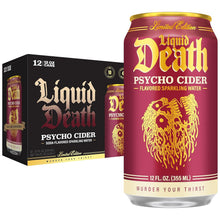 Load image into Gallery viewer, Liquid Death Flavored Sparkling Water, Psycho Cider (Apple Cinnamon), 12oz (Pack of 12)