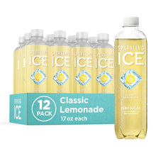Load image into Gallery viewer, Sparkling Ice Flavored Sparkling Water, Classic Lemonade, 17 oz (Pack of 12)
