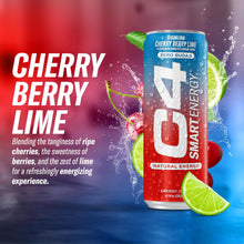 Load image into Gallery viewer, Cellucor C4 Smart Energy Drink, Cherry Berry Lime, 12oz (Pack of 12)