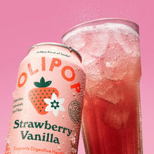 Load image into Gallery viewer, Olipop Sparkling Prebiotic Soda, Strawberry Vanilla, 12oz (Pack of 12)